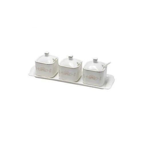 product_image_name-Generic-Elegant Ceramic Condiment Jar Set with Serving Tray-1