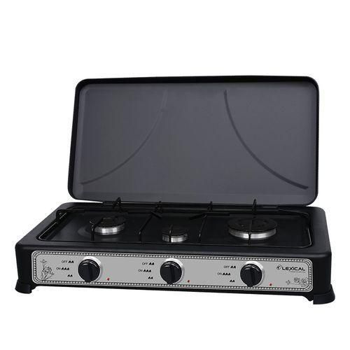 product_image_name-Generic-3 Burner Gas Cooker Stove With Lid -Black. .-1