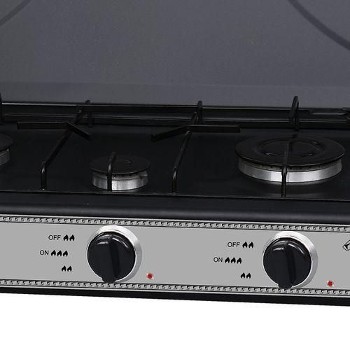 product_image_name-Generic-3 Burner Gas Cooker Stove With Lid -Black. .-2