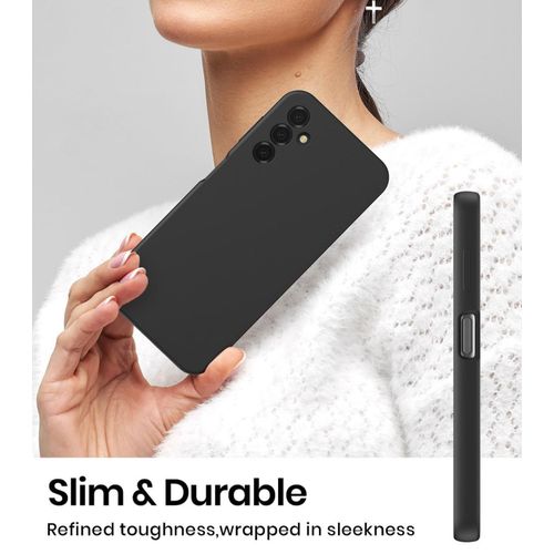product_image_name-Generic-Samsung Galaxy A14 5G, A14 4GPhone Case, Soft Silicone Slim-fit Phone Cover with Camera Protection, Anti-Scratch & Cute Colors, Black-2