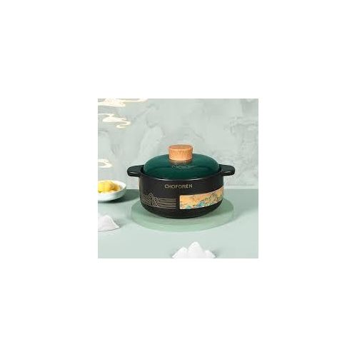 product_image_name-Generic-3L, 4L, 5L Of 3 Piece Ceramic Tureen Soup Round Ceramic Pot Cooking Casserole Clay Pot Earthen Pot Stew Pot Ceramic Cookware With Lid Heat-Resistant For Gift Box -Multicolor-1