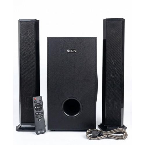 product_image_name-SPJ-2.1 Channel Multimedia Soundbar System with Subwoofer & Tall Tower Speakers – Black-1