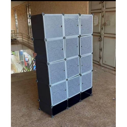 product_image_name-Generic-3 Column Plastic Closet - Black-1