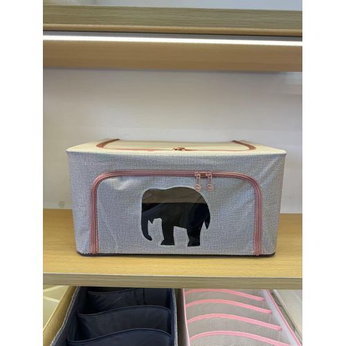 product_image_name-Generic-Storage Box With Lid, Sorting Baskets For Household Clothes, Storage Box For Bedroom Blankets, Storage Box For Oxford Fabrics With Large Capacity, 50 X 40 X 33 Cm, Multicolor-2