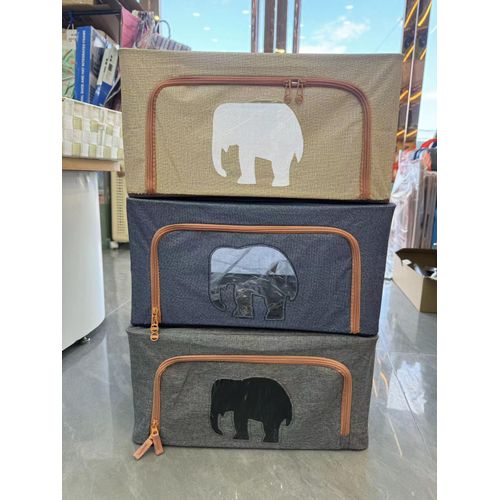 product_image_name-Generic-Storage Box With Lid, Sorting Baskets For Household Clothes, Storage Box For Bedroom Blankets, Storage Box For Oxford Fabrics With Large Capacity, 50 X 40 X 33 Cm, Multicolor-3