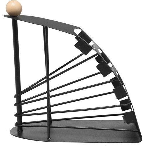 product_image_name-Generic-Black Metal Fan Design 4 Slot TV Remote Control Storage Organizer Caddy-4