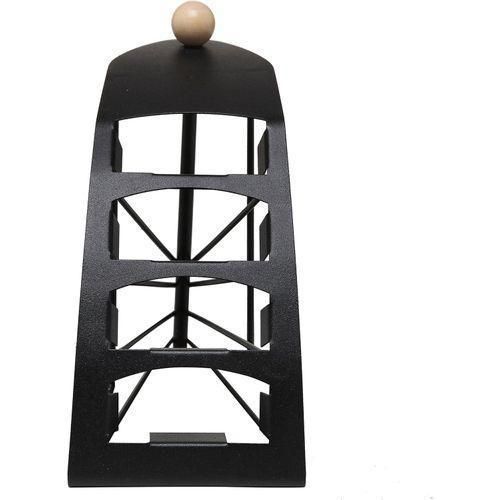 product_image_name-Generic-Black Metal Fan Design 4 Slot TV Remote Control Storage Organizer Caddy-5