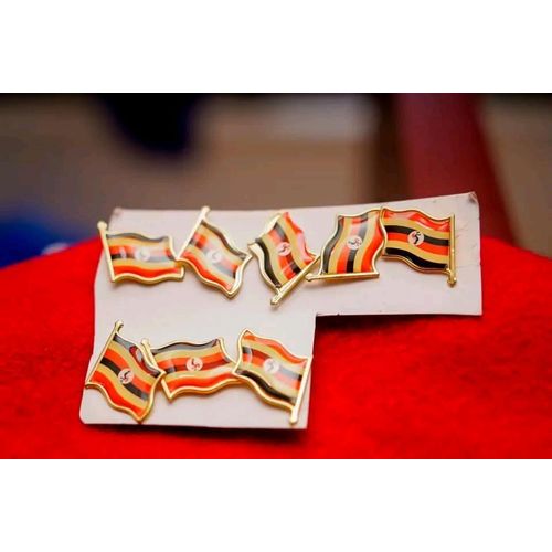 product_image_name-Generic-12Pieces Of Uganda Flag Lapel Pins - Black, Yellow And Red-1
