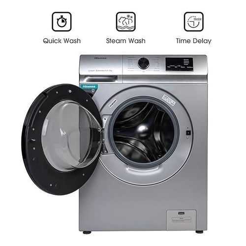 product_image_name-Hisense-6Kg Fully Automatic Front Loading Washing Machine With Steam Wash And Built in Heater - Silver..-3