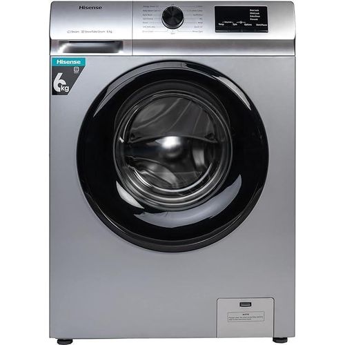 product_image_name-Hisense-6Kg Fully Automatic Front Loading Washing Machine With Steam Wash And Built in Heater - Silver..-4