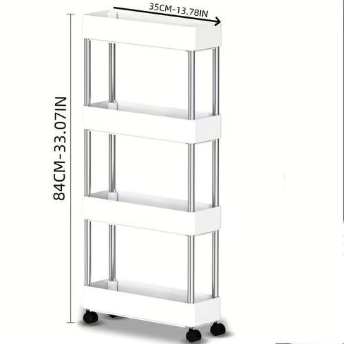 product_image_name-Generic-4 Layer Plastic Kitchen Storage Trolley Rack with Caster Wheels, Rolling Utility Cart Slide Out Storage Shelves Space Saving Home Storage Organizer Racks-7