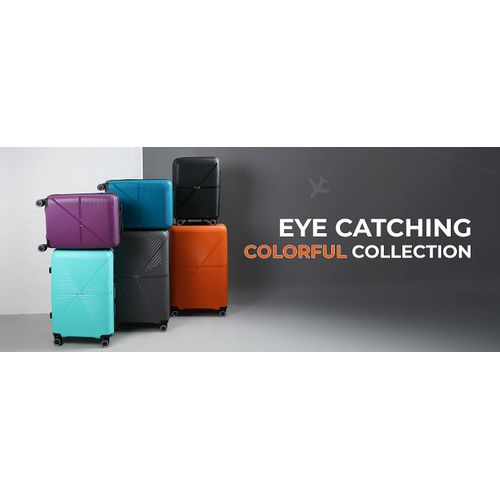 product_image_name-Generic-28 inch, 75cm  Hard-Sided Polypropylene Check-in Luggage Travel Suitcases- Multicolor-2