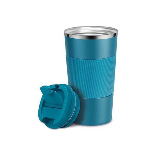 product_image_name-Generic-3L Stainless Steel Vacuum Flask with Cup Mug - Silver & Blue-2