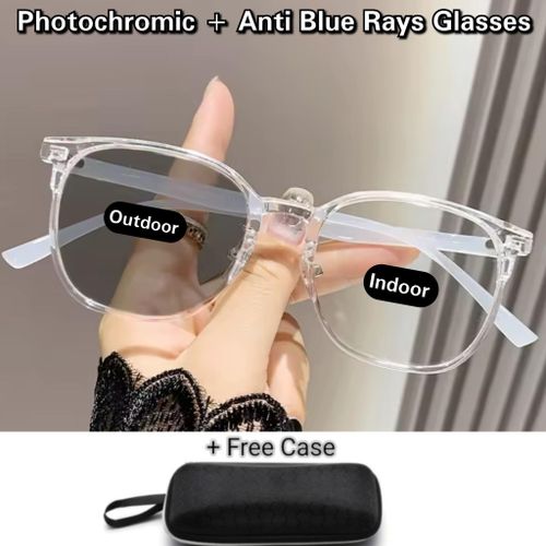 product_image_name-Generic-Photochromic Computer Glasses Frames Anti Blue Rays Radiation Men Women Square Eye PC Glasses Frames Unisex Optical Print Glasses-1