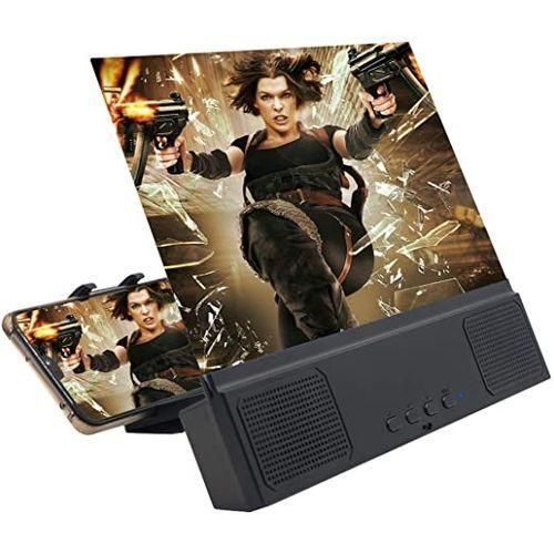 product_image_name-Generic-12'' 3D Mobile Phone Screen Magnifier Amplifier With Bluetooth Speaker, Black..-2