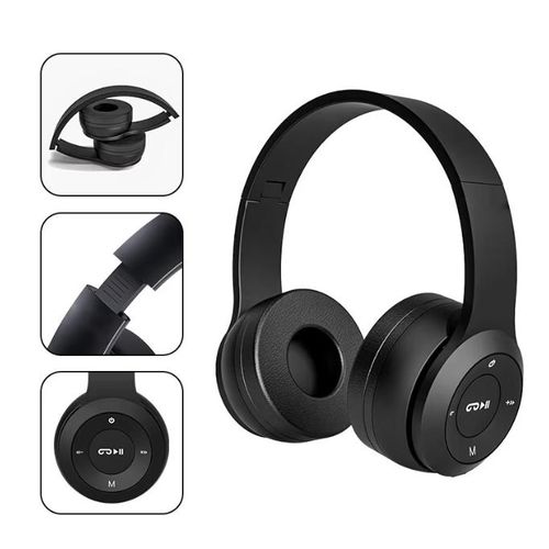 product_image_name-Generic-Stereo Headset 5 0 Bluetooth Headset Folding Wireless Sports Earphone Gaming Headsets Over Ear Headphones for Android iOS-2