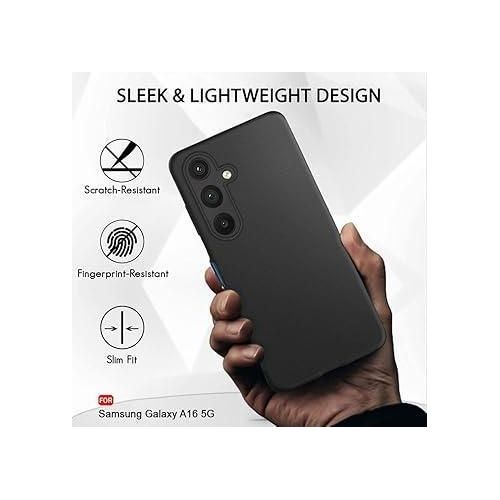 product_image_name-Generic-Back Cover Case for Samsung Galaxy A16 5G Slim Fit Protective Design Ultra Matte Finish Camera Protection Bump Soft Silicon Back Cover Case for Samsung A16 (Silicone, Black)-1