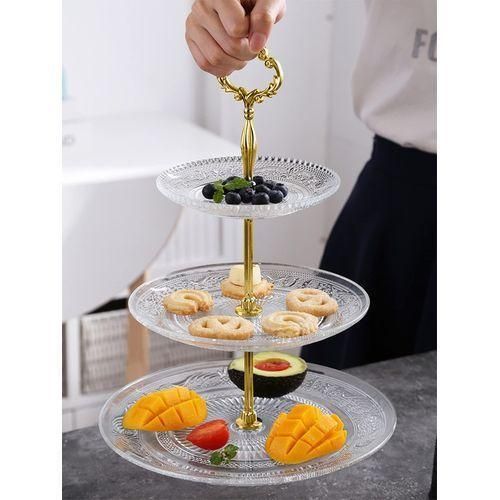 product_image_name-Generic-3 Tier Glass Cake Stand Serving Tray Tower Dessert Holder Pastry Serving Platter Display Decoration- Clear.-2
