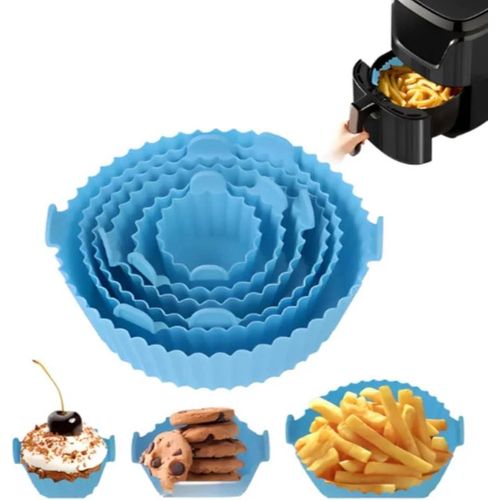 product_image_name-Generic-6-Pc Silicone Air Fryer Liners- Multi Colours -3