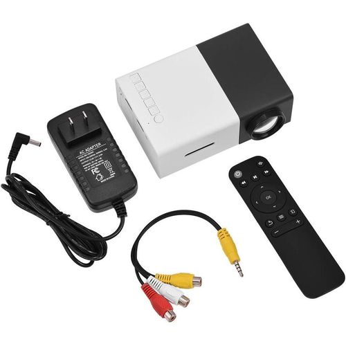 product_image_name-Generic-Mini Projector, Built-in Stereo Speaker Portable Multi-media Home Theater Projector with HDMI/AV/USB Interface 320x240 Resolution(Black-White)-2