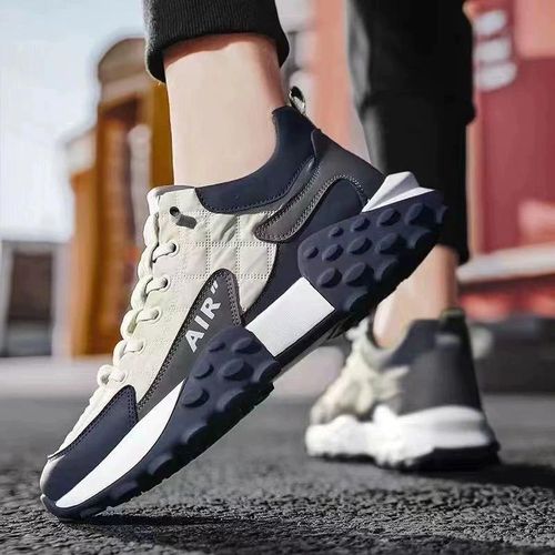product_image_name-GALUIN-Men's Lace-Up Casual Sport Sneakers – Trendy Street Style Trainers - White-6