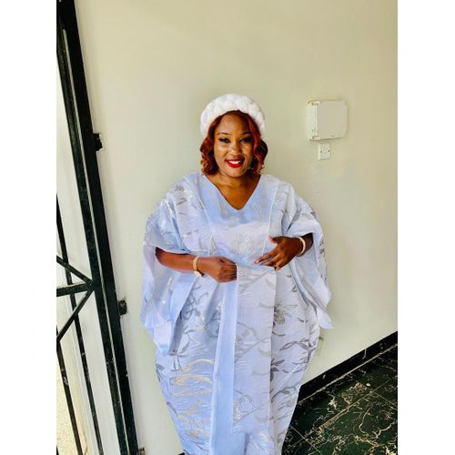 product_image_name-Fashion-Beautiful Kaftan dress - White -1