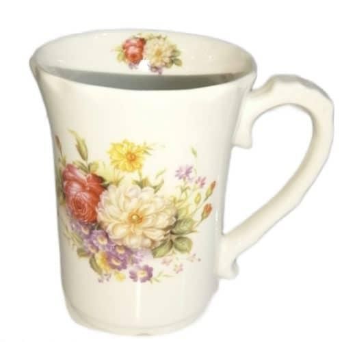 product_image_name-Generic-6 Pieces Of Multi-Flower Printed Coffee Tea Cups  Mugs- White-3