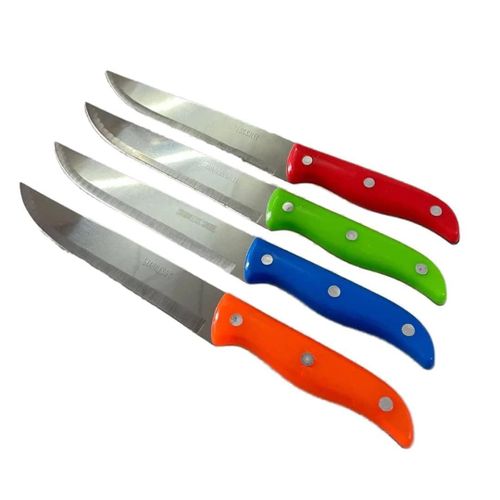 product_image_name-Generix-6pcs stainless steel kitchen knives, fruit or vegetable knives, with colorful handles-multicolour-1