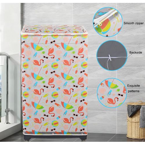 product_image_name-Generic-Zippered pulsator washing machine cover, top-loading washing machine protective cover, waterproof/sunproof and dustproof/washing machine/dryer cover - 60*63*85cm-5