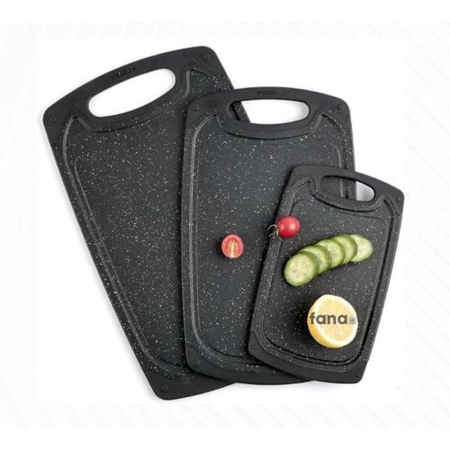 product_image_name-Generic-3pcs Granite chopping boards set - black -1