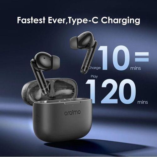 product_image_name-Oraimo-FreePods Lite Earbuds with 40Hr Playtime,Custom EQ modes App, ENC Mic, Waterproof lPX4, BT 5.3 Bluetooth Headset (Black, True Wireless Earpods)-2