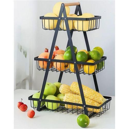product_image_name-Generic-Modern 3-Tier Countertop Storage Basket - Multicolor-2