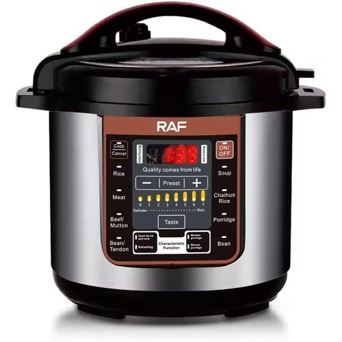 product_image_name-RAF-Multifunctional 8L Stainless Pressure Slow Cooker Smart Programmable Digital Electric Rice Pressure Cooker Stew Pot Safe Operation-  Multicolor-1