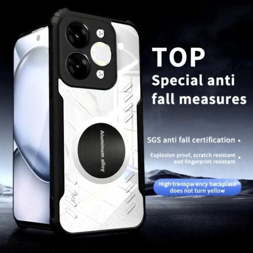 product_image_name-Generic-For itel A90 4G Magnetic Cooling Phone Case Airbag Drop Resistant Acrylic Case-1