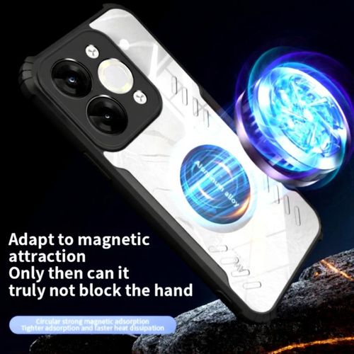 product_image_name-Generic-For itel A90 4G Magnetic Cooling Phone Case Airbag Drop Resistant Acrylic Case-3
