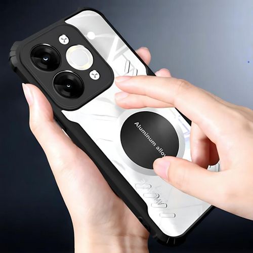 product_image_name-Generic-For itel A90 4G Magnetic Cooling Phone Case Airbag Drop Resistant Acrylic Case-4