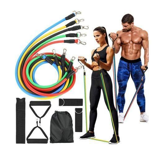 Shop 11 Piece Fitness Exercise Resistance Band Belt Multicolor Jumia Uganda
