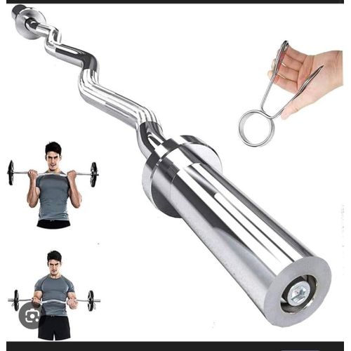 product_image_name-Generic-1.2m Olympic EZ Curl Bar  - Silver.-1
