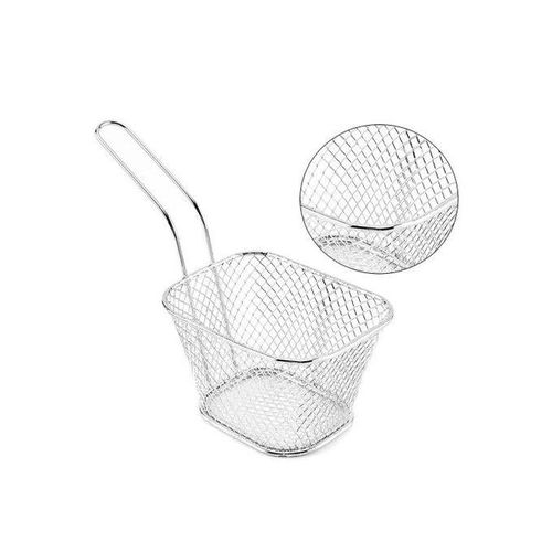 product_image_name-Generic-Square Mesh Frying Basket French Fry Chips Net Strainer Oil Filter, Silver.-2