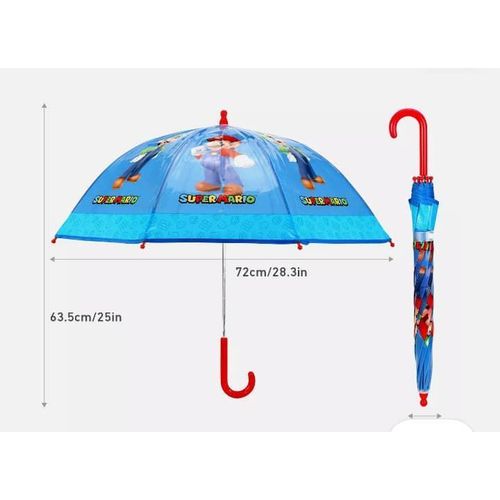 product_image_name-Generic-Auto Open Straight Kids Umbrella  With Folding Handle For Toddlers Boys Girls Windproof Fibre Rods -7