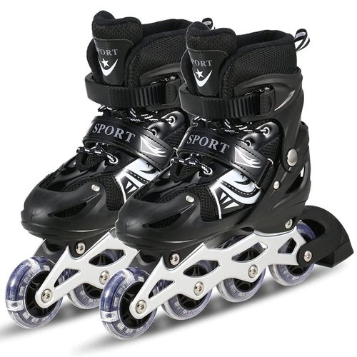 product_image_name-Generic-Adjustable Inline Skates for Boys & Girls Roller Skating Shoes for Kids & Teens Shoes for Boys 10-14 Inline Shoes for Teens & Adults - Multicolor-4