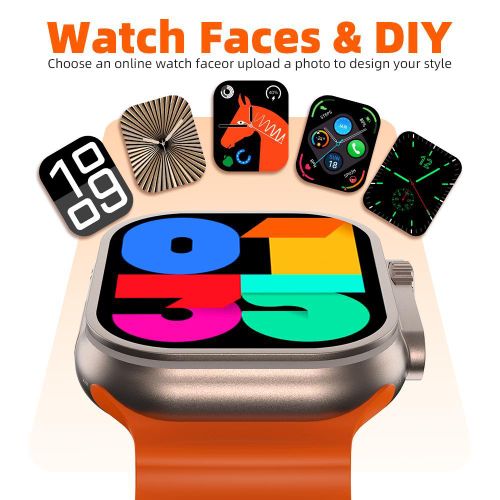 product_image_name-NODIZZ-Local Stock-HU15 2.2-inch high-definition display smartwatch, 180MAH battery, 5-day wireless rechargeable battery life, long battery life fitness tracker, 3 different style watch straps for you to choose from Black-5