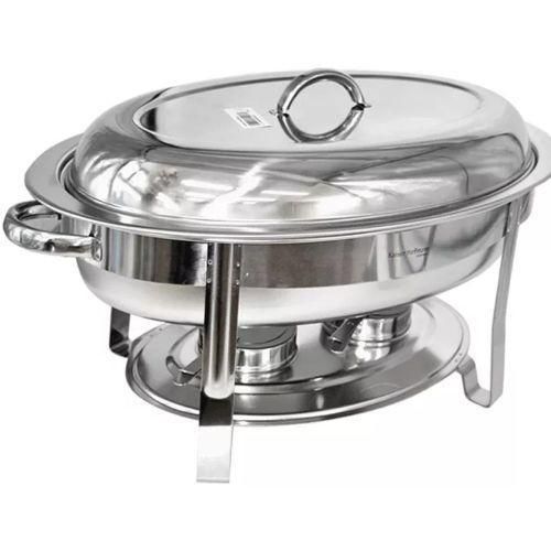 product_image_name-Generic-Oval Roll Top Chafing Dish Buffet Chafer Steam Food Warmer- Silver.-3