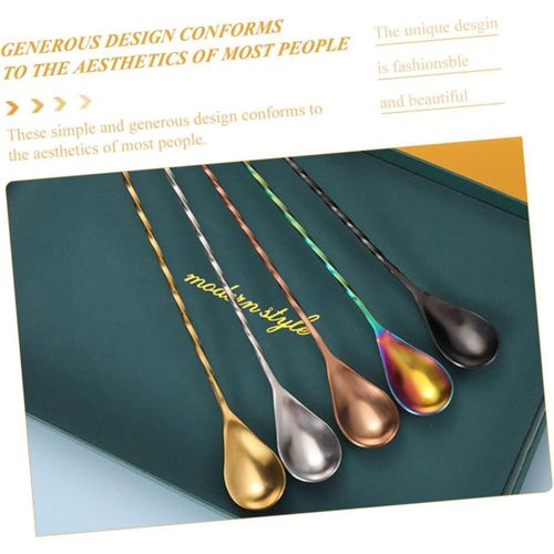 product_image_name-Generic-5pcs Mixing Spoon Cocktail Swizzle Spoon-5