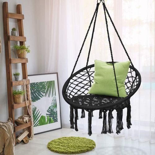 product_image_name-Generic-Bohemian Macrame Hanging Swing Chair with Tassels - Relax in Style-1