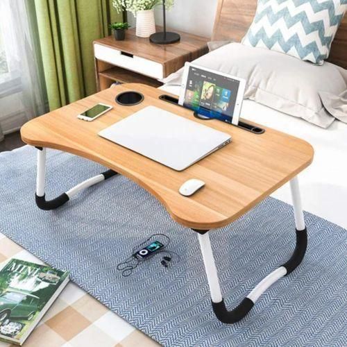 product_image_name-Original-Multi Functional Foldable Laptop Bed Table, Portable Multifunction Laptop Lazy Desk Large Sofa Bed Tray Writing Eating Reading Stand Table - Multicolor-1
