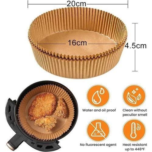 product_image_name-Generic-Round Air Fryer Disposable Paper Liner, Air Fryer Natural Parchment Paper Non-Stick Air Fryer Liners Cooking Paper for Air Fryer for Baking Roasting Microwave Frying Pan 50pcs-1