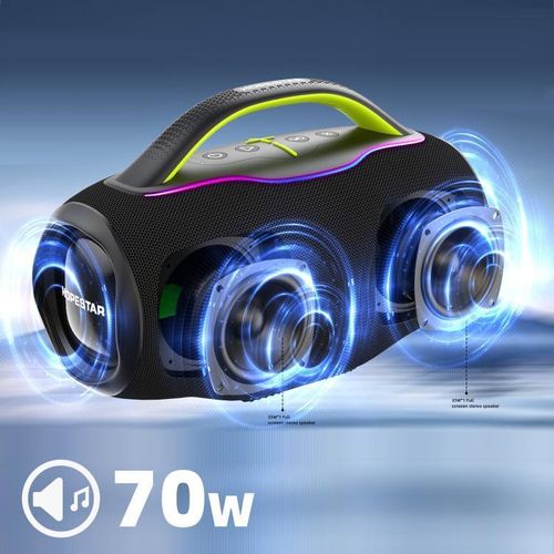 product_image_name-Generic-H87 Hopestar Party Speaker With Tws Function For Pairing To Other Speakers Bluetooth Aux USB And Mm  Card Inputs Powerful Speaker With Extra Bass - Multicolor-7