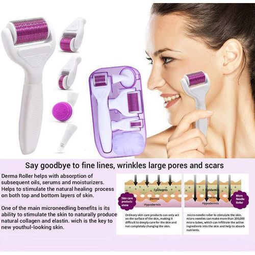 product_image_name-ZGTS-Dermaroller Micro Needle Roller Professional Microneedling Derma Needling Kit Skin Care for Face Wrinkles Hair Loss Stretch Marks Hair Regrowth-1