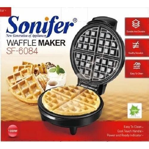 product_image_name-Sonifer- electric waffle maker featuring a round, non-stick cooking plate and adjustable temperature-1